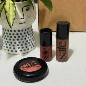 Saie Make Up Blush & Bronzer Bundle - Spritz Dew Bronzer, Spicy/Ciao Blush
